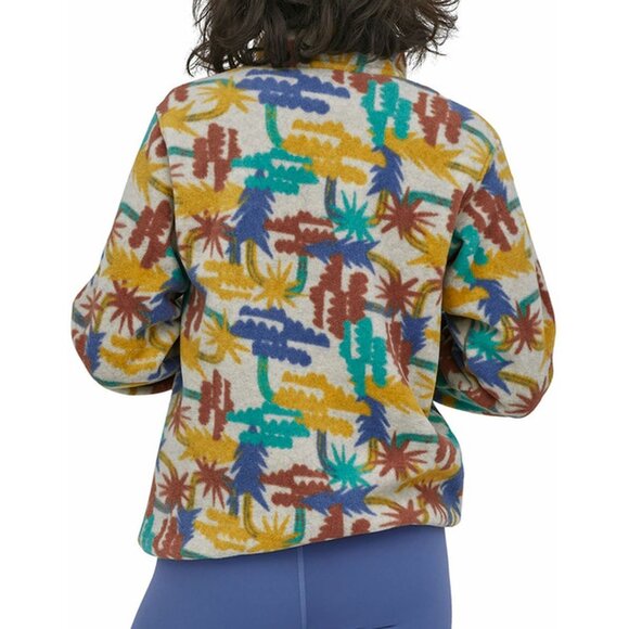 NEW Patagonia Lightweight Synchilla Snap-T Fleece Pullover Women's L Tree Print - Picture 12 of 13